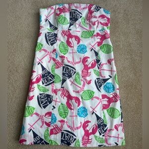 Lilly Pulitzer Cassie Classics Nautical Strapless Dress size 2